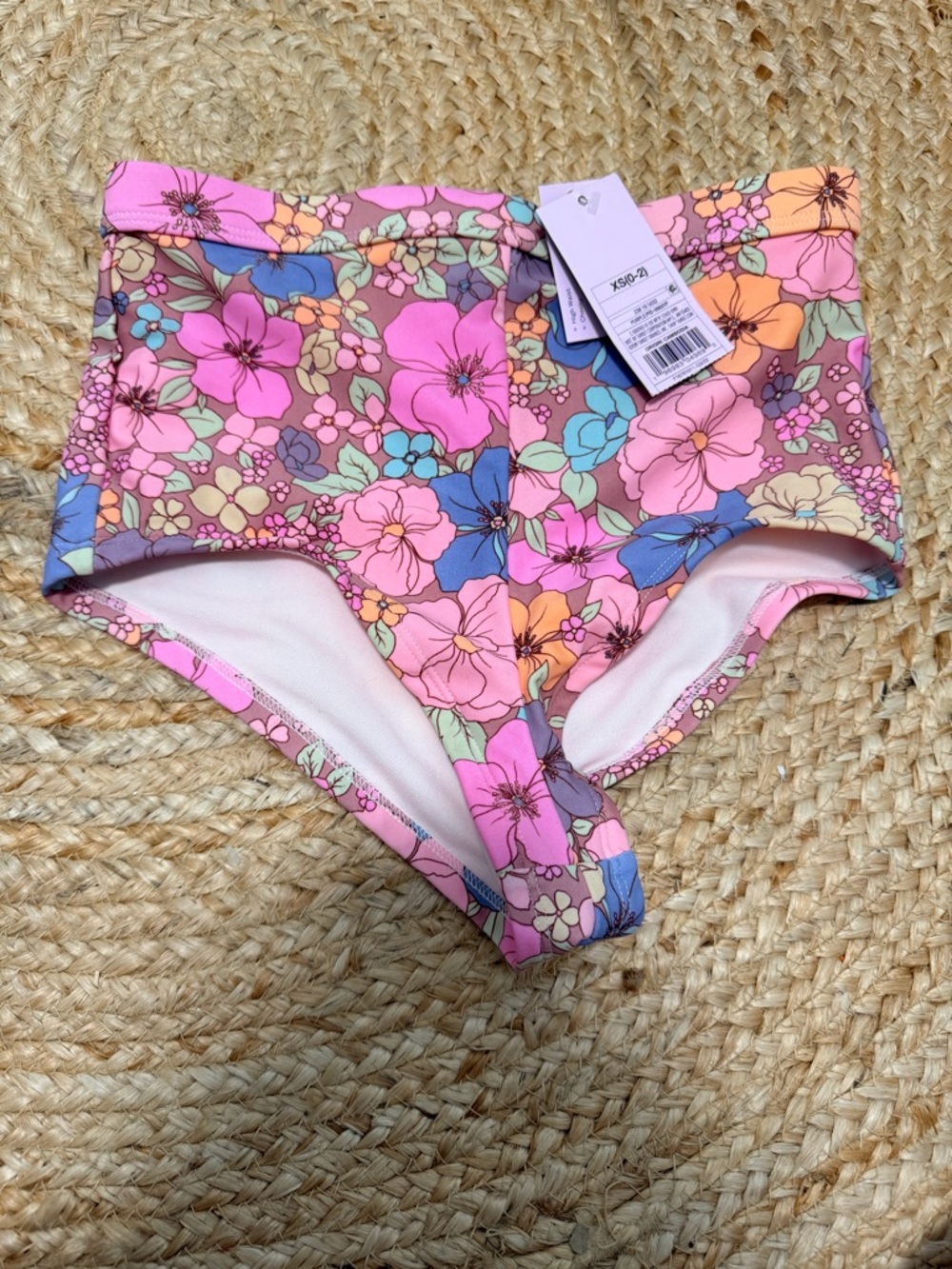 NWT! Wild Fable | Floral High-Waist Bikini Bottoms in Pink & Pastel Mix
